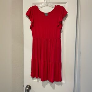 Olivia Rae Red Smocked Ruffle Sundress